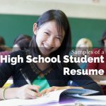 Samples of a High School Student Resume